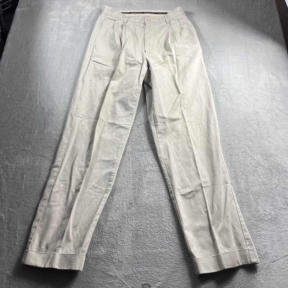 Polo Ralph Lauren Mens Pleated Chino Pants Tan Khaki Cuffed 30x32 987819653BAI